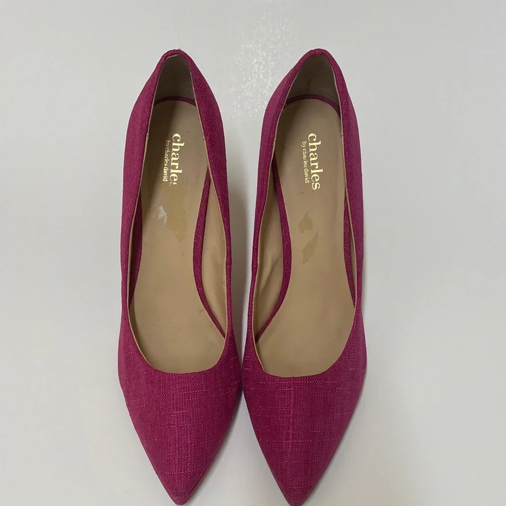 Charles by Charles David Hot pink Dopamine fabric Stiletto size 11M